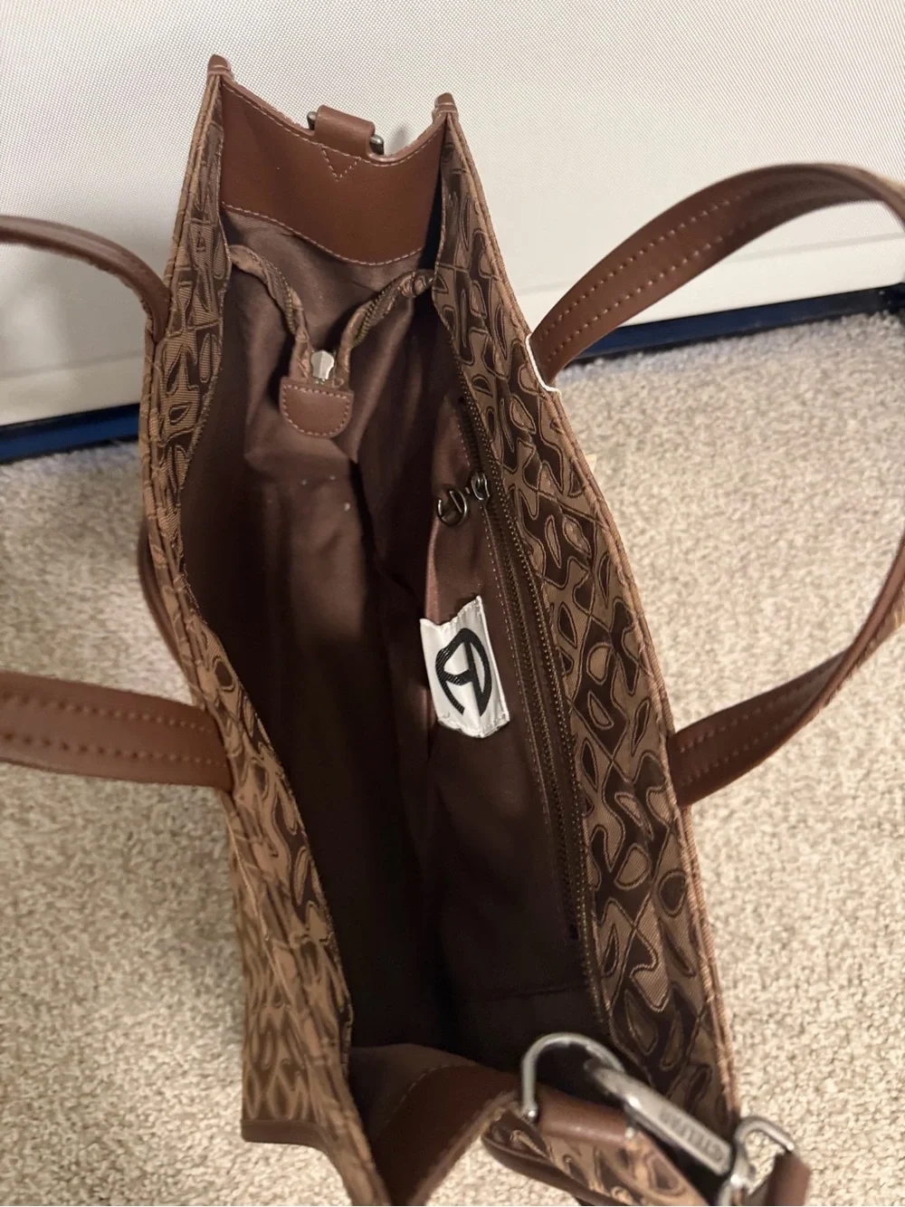 Telfar Medium Jacquard Shopper - Chocolate Monogram